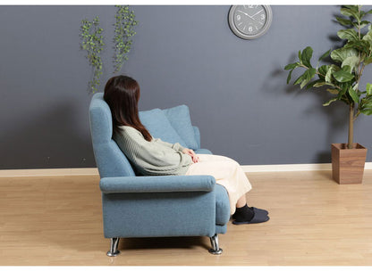 ソファ ハイバックソファ 2人掛け 幅160 ターコイズブルー おしゃれ 北欧 ファブリック カフェ ソファー sofa 二人掛け 2P ローソファ フロアソファ かわいい(代引不可)