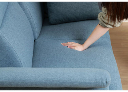 ソファ ハイバックソファ 2人掛け 幅160 ターコイズブルー おしゃれ 北欧 ファブリック カフェ ソファー sofa 二人掛け 2P ローソファ フロアソファ かわいい(代引不可)