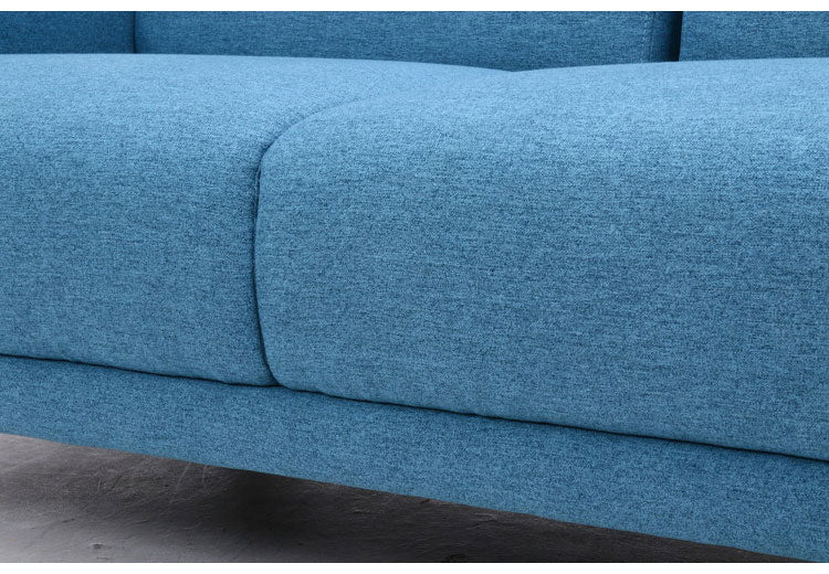 ソファ ハイバックソファ 2人掛け 幅160 ターコイズブルー おしゃれ 北欧 ファブリック カフェ ソファー sofa 二人掛け 2P ローソファ フロアソファ かわいい(代引不可)