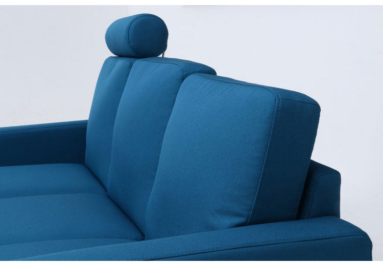 ソファ カウチソファ 3人掛け 幅185 ヘッドレスト付き オットマン スツール おしゃれ 北欧 ファブリック カフェ ソファー sofa 三人掛け 3P ローソファ フロアソファ かわいい(代引不可)