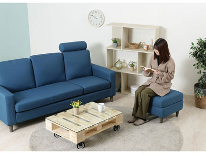 ソファ カウチソファ 3人掛け 幅185 ヘッドレスト付き オットマン スツール おしゃれ 北欧 ファブリック カフェ ソファー sofa 三人掛け 3P ローソファ フロアソファ かわいい(代引不可)