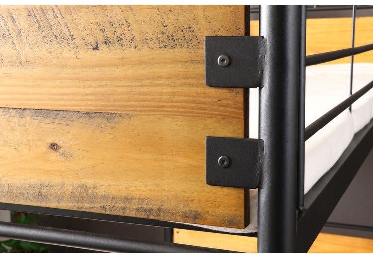 2段ベッド ベッドフレーム スチール 木製 おしゃれ 木製 北欧 ベッド かわいい パイプベッド 西海岸 子供用 大人用 キッズ 子供部屋(代引不可)