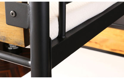 2段ベッド ベッドフレーム スチール 木製 おしゃれ 木製 北欧 ベッド かわいい パイプベッド 西海岸 子供用 大人用 キッズ 子供部屋(代引不可)