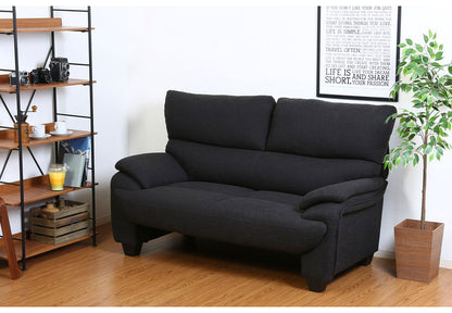 ソファ ハイバックソファ 2人掛け 幅164 ブラック ベージュ おしゃれ 北欧 ファブリック カフェ ソファー sofa 二人掛け 2P ローソファ フロアソファ かわいい(代引不可)