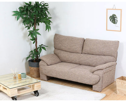 ソファ ハイバックソファ 2人掛け 幅164 ブラック ベージュ おしゃれ 北欧 ファブリック カフェ ソファー sofa 二人掛け 2P ローソファ フロアソファ かわいい(代引不可)