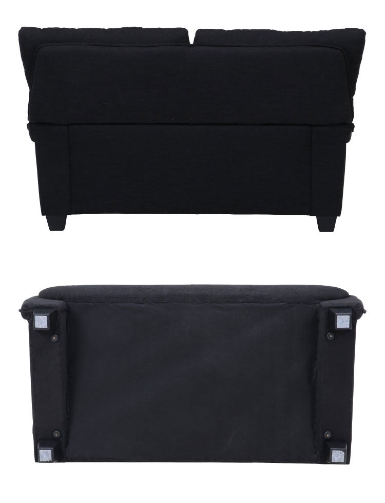 ソファ ハイバックソファ 2人掛け 幅164 ブラック ベージュ おしゃれ 北欧 ファブリック カフェ ソファー sofa 二人掛け 2P ローソファ フロアソファ かわいい(代引不可)