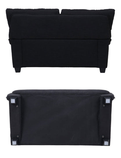 ソファ ハイバックソファ 2人掛け 幅164 ブラック ベージュ おしゃれ 北欧 ファブリック カフェ ソファー sofa 二人掛け 2P ローソファ フロアソファ かわいい(代引不可)