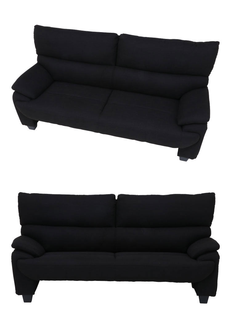 ソファ ハイバックソファ 3人掛け 幅200 ブラック ベージュ おしゃれ 北欧 ファブリック カフェ ソファー sofa 三人掛け 3P ローソファ フロアソファ かわいい(代引不可)