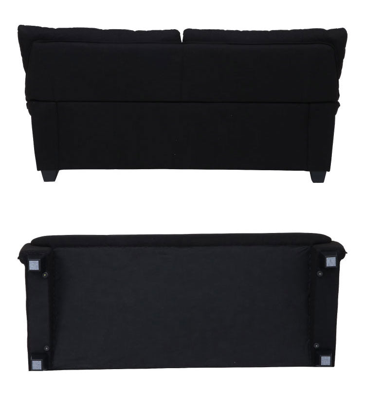 ソファ ハイバックソファ 3人掛け 幅200 ブラック ベージュ おしゃれ 北欧 ファブリック カフェ ソファー sofa 三人掛け 3P ローソファ フロアソファ かわいい(代引不可)