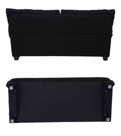 ソファ ハイバックソファ 3人掛け 幅200 ブラック ベージュ おしゃれ 北欧 ファブリック カフェ ソファー sofa 三人掛け 3P ローソファ フロアソファ かわいい(代引不可)