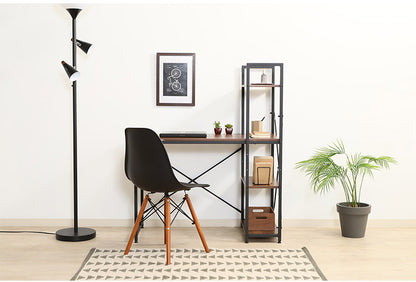 シンプルデスク ラック付き 本棚 作業机 デスク シェルフ リモートワーク 勉強机 学生 新生活 一人暮らし(代引不可)