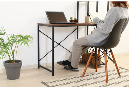 シンプルデスク ラック付き 本棚 作業机 デスク シェルフ リモートワーク 勉強机 学生 新生活 一人暮らし(代引不可)