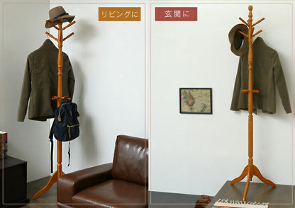 アンティークコートハンガー コートハンガー ハンガーラック ハンガーポール 収納 玄関 アンティーク コート ハンガー 木製