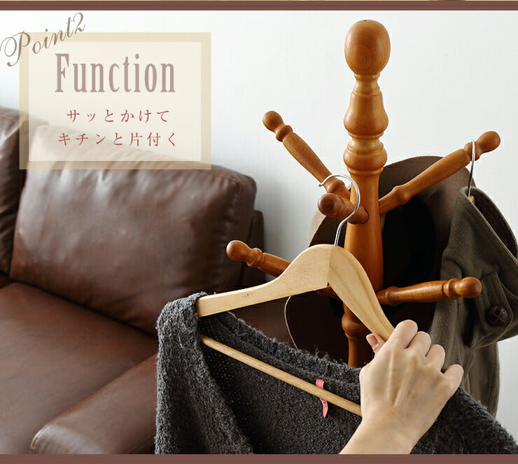 アンティークコートハンガー コートハンガー ハンガーラック ハンガーポール 収納 玄関 アンティーク コート ハンガー 木製