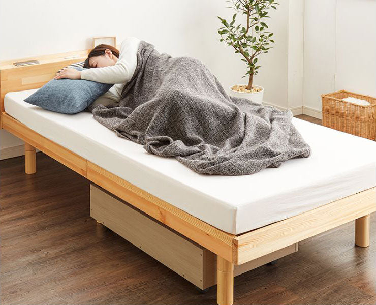 ベッド下収納ボックス 単品 幅70 奥行50 キャスター付き 収納ケース 収納ラック 引き出し収納 ソファー下収納 木製