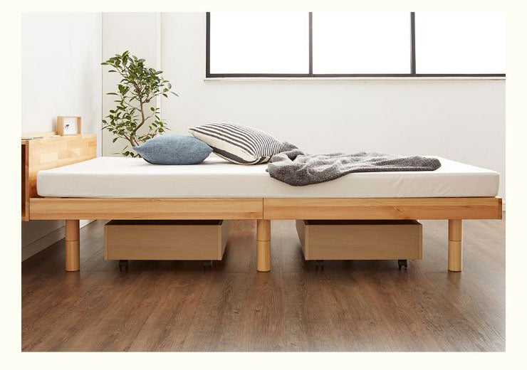 ベッド下収納ボックス 単品 幅70 奥行50 キャスター付き 収納ケース 収納ラック 引き出し収納 ソファー下収納 木製