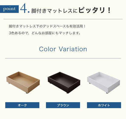 ベッド下収納ボックス 単品 幅70 奥行50 キャスター付き 収納ケース 収納ラック 引き出し収納 ソファー下収納 木製