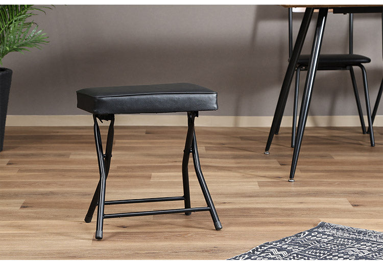 ワイドチェア 折り畳み式 4点セット 肉厚 クッション コンパクト 軽量 キッチン 腰掛け スツール 椅子 ゆったり(代引不可)