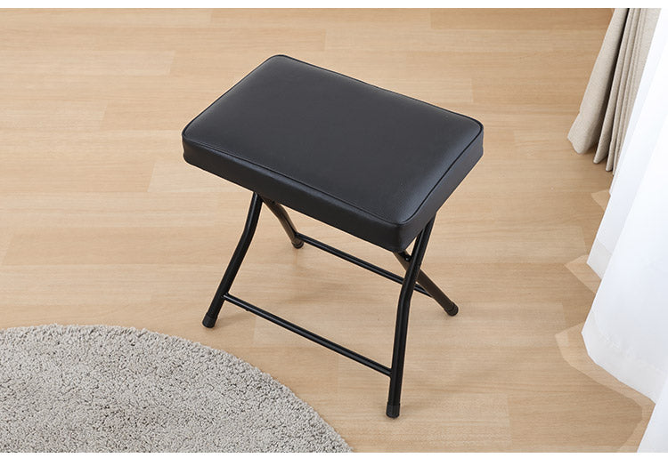 ワイドチェア 折り畳み式 4点セット 肉厚 クッション コンパクト 軽量 キッチン 腰掛け スツール 椅子 ゆったり(代引不可)