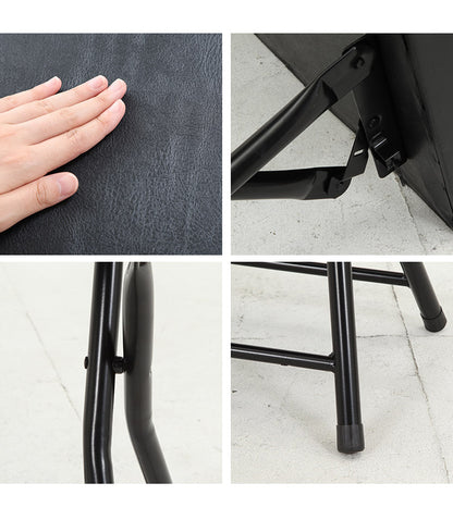 ワイドチェア 折り畳み式 4点セット 肉厚 クッション コンパクト 軽量 キッチン 腰掛け スツール 椅子 ゆったり(代引不可)