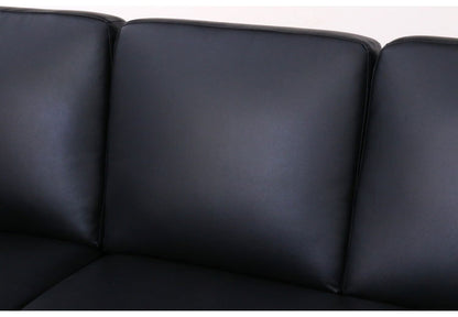 ソファ カウチソファ 3人掛け 幅186 おしゃれ 北欧 レザー 合成皮革 カフェ ソファー sofa 三人掛け 3P ローソファ フロアソファ かわいい(代引不可)