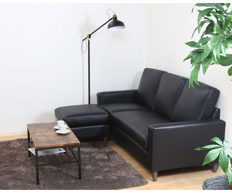 ソファ カウチソファ 3人掛け 幅186 おしゃれ 北欧 レザー 合成皮革 カフェ ソファー sofa 三人掛け 3P ローソファ フロアソファ かわいい(代引不可)