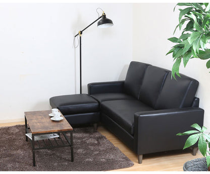 ソファ カウチソファ 3人掛け 幅186 おしゃれ 北欧 レザー 合成皮革 カフェ ソファー sofa 三人掛け 3P ローソファ フロアソファ かわいい(代引不可)