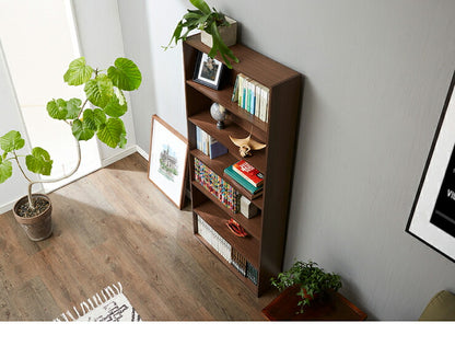 本棚 スリム 書棚 6段 幅60 高さ134 奥行17 木製 ブックシェルフ 収納 薄型 シェルフ ハイタイプ カラーボックス おしゃれ