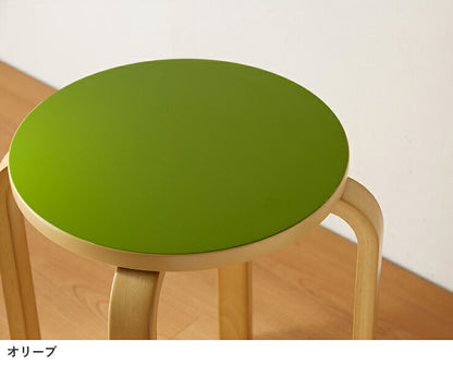 スツール 木製 カラフルスツール 同色6脚セット 曲脚イス 椅子 丸いす 丸椅子 丸イス スタッキング チェア シンプル ウッド