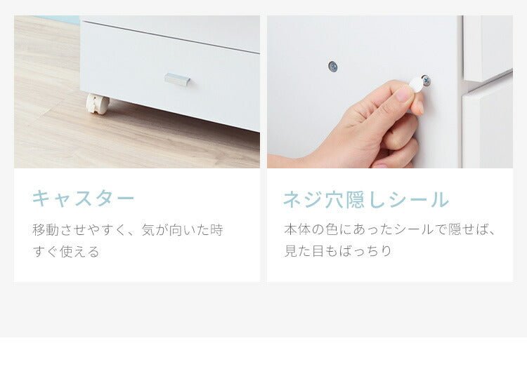 コスメボックス ドレッサー 収納 ミラー メイクボックス キャスター 【FIGO】 ホワイト フィーゴ 【完成品】