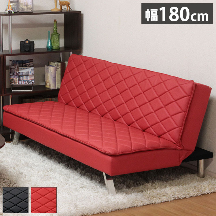 ソファ ソファベッド 3人掛け 幅180 おしゃれ 北欧 レザー 合皮 カフェ ソファー sofa 三人掛け 2.5P ローソファ フロアソファ かわいい(代引不可)