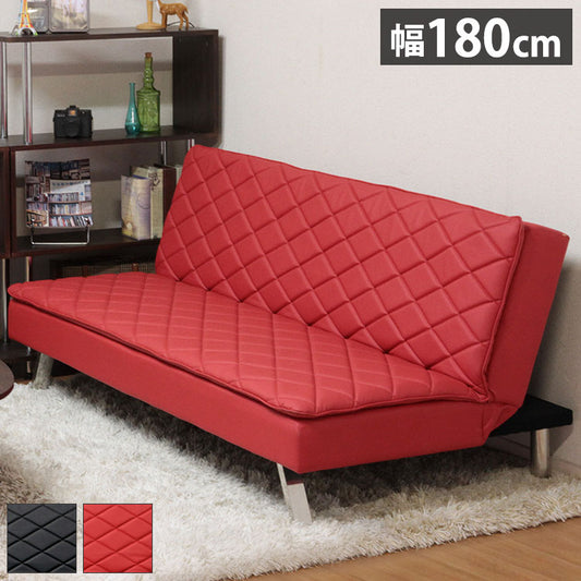 ソファ ソファベッド 3人掛け 幅180 おしゃれ 北欧 レザー 合皮 カフェ ソファー sofa 三人掛け 2.5P ローソファ フロアソファ かわいい(代引不可)