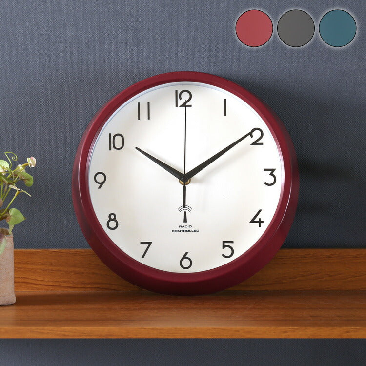 電波掛時計 直径27cm 北欧 おしゃれ シンプル 電波時計 掛け時計 プレゼント ギフト 結婚祝い 新築祝い インテリア雑貨 壁掛け時計 かけ時計(代引不可)