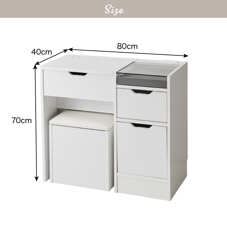 ドレッサー 幅90cm 鏡台 ドレッサーデスク コンセント付 木製 メイク収納 コスメ収納 大容量 おしゃれ かわいい 勉強机 作業台 デスク ミラー ガラステーブル メイク リビング ワンルーム 一人暮らし