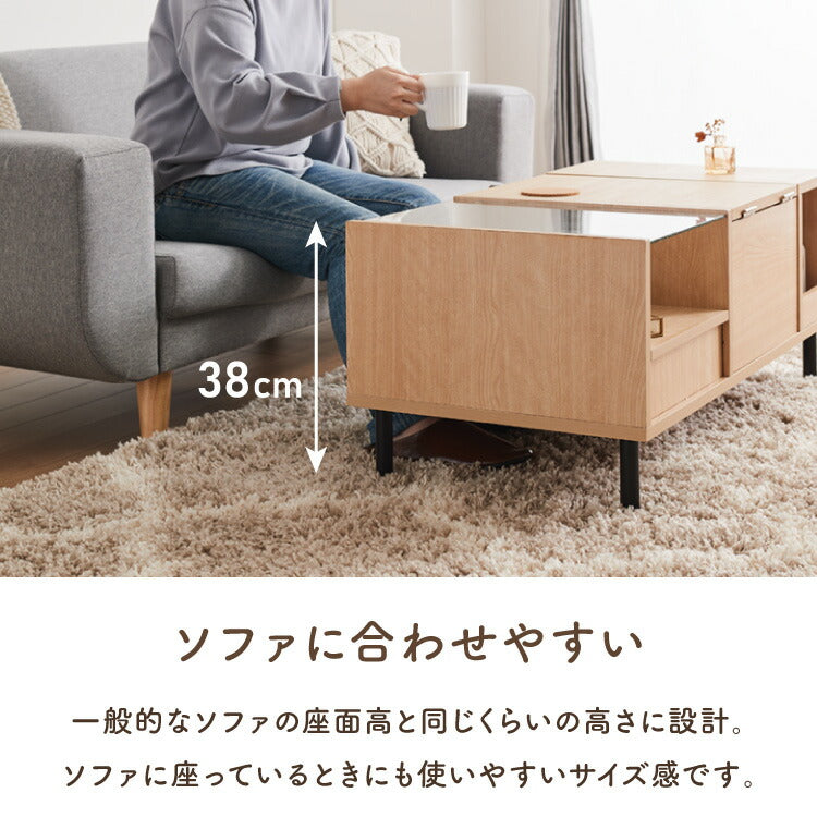 ドレッサー ローテーブル 幅90×奥行45×高さ38cm 化粧台 センター