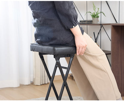 ハイチェア 折り畳み式 4点セット カウンターチェア PUレザー 肉厚 クッション コンパクト 軽量 キッチン 腰掛け スツール 椅子(代引不可)