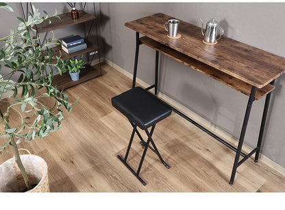 ハイチェア 折り畳み式 4点セット カウンターチェア PUレザー 肉厚 クッション コンパクト 軽量 キッチン 腰掛け スツール 椅子(代引不可)