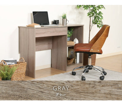 組立簡単 片袖デスク パソコンデスク 幅110 奥行40 高さ74.5 シンプル おしゃれ オフィスデスク 学習デスク 引き出し 木目 木製