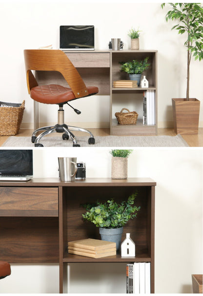 組立簡単 片袖デスク パソコンデスク 幅110 奥行40 高さ74.5 シンプル おしゃれ オフィスデスク 学習デスク 引き出し 木目 木製