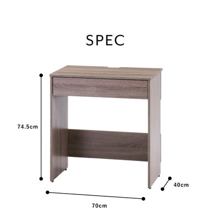 組立簡単 デスク パソコンデスク 幅70 奥行40 高さ74.5 シンプル おしゃれ オフィスデスク 学習デスク 引き出し 木目 木製