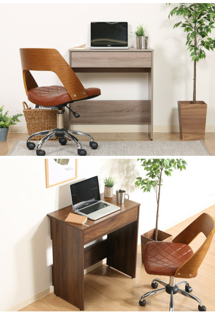 組立簡単 デスク パソコンデスク 幅70 奥行40 高さ74.5 シンプル おしゃれ オフィスデスク 学習デスク 引き出し 木目 木製
