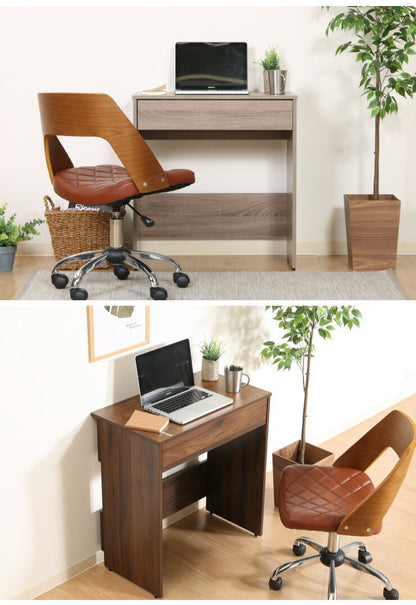 組立簡単 デスク パソコンデスク 幅70 奥行40 高さ74.5 シンプル おしゃれ オフィスデスク 学習デスク 引き出し 木目 木製