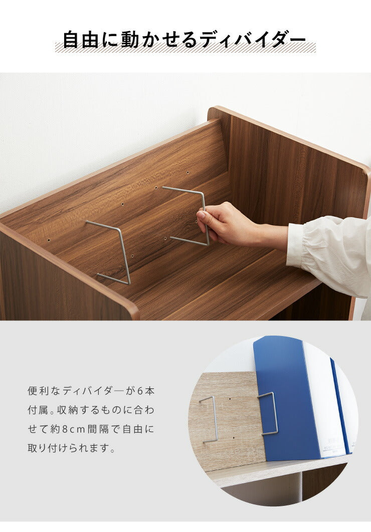 ファイルワゴン ファイルラック キャスター付き 3段 幅55cm 奥行35cm A4 斜め ファイル収納 ファイルボックス 高さ111cm