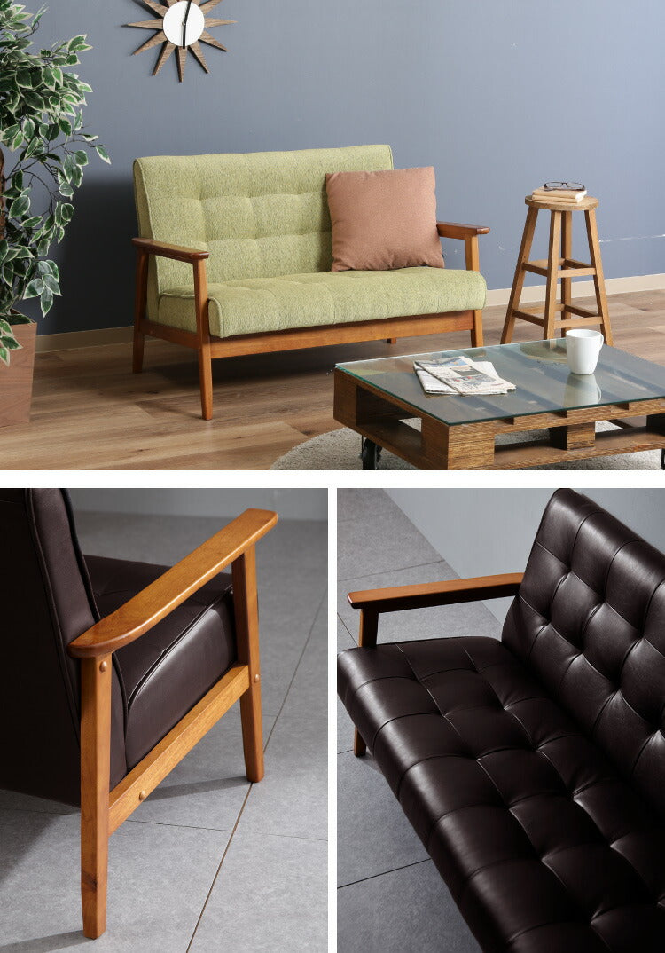 ソファー 1.5人掛けソファ 幅104 ヴィンテージ レザー 1.5人掛けソファー ダイニングチェア ベンチ コンパクトソファー