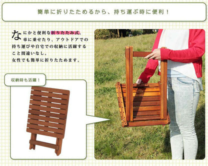 天然木アカシア折りたたみガーデンシリーズ【Philos】フィロス サイドテーブル(代引不可)