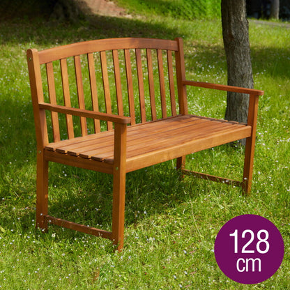 ベンチ ガーデンベンチ 幅128 ガーデンファニチャー ガーデンチェア 雨ざらし おしゃれ ガーデニング テラス アウトドア バルコニー 木製 アカシア(代引不可)