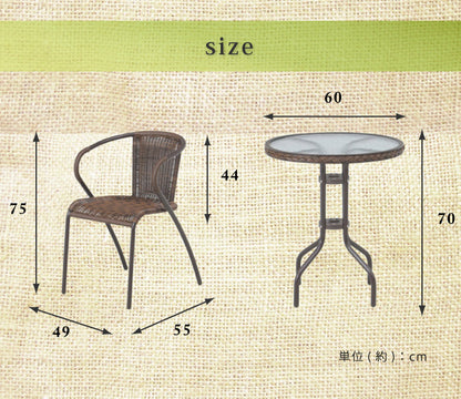 アジアン風 ガラステーブル ガーデン カフェ風 テラス バルコニー アウトドア シンプル 【KEPANG】 ケパン(代引不可)