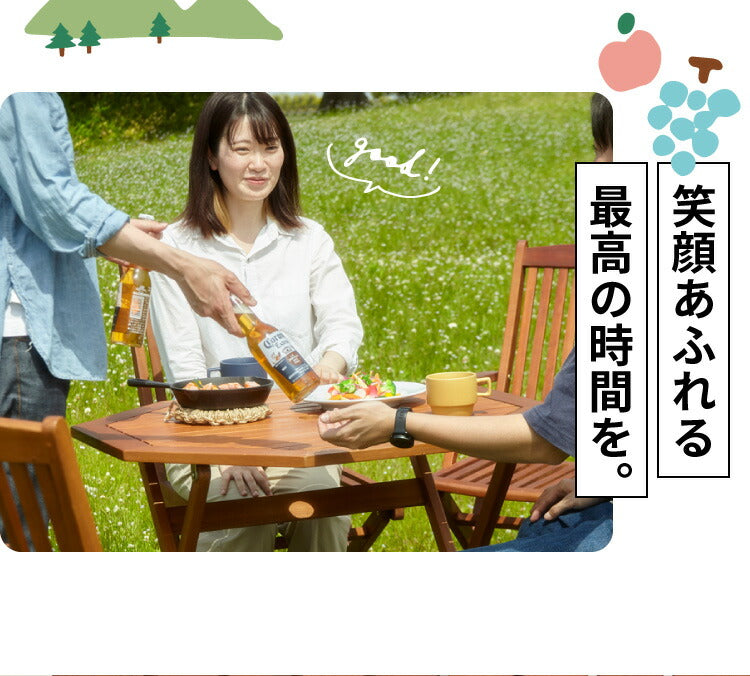 ガーデンテーブル 八角テーブル 90 単品 庭 折りたたみ ガーデンファニチャーセット ガーデンテーブル 雨ざらし おしゃれ ガーデニング テラス アウトドア バルコニー 木製 アカシア(代引不可)