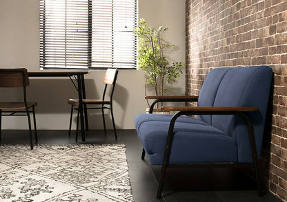 アイアンウッドソファ ファブリックタイプ 2人掛け 木肘 インダストリアル アイアン 木製 ソファ ソファー 2P シンプル 二人掛け ソファインテリア