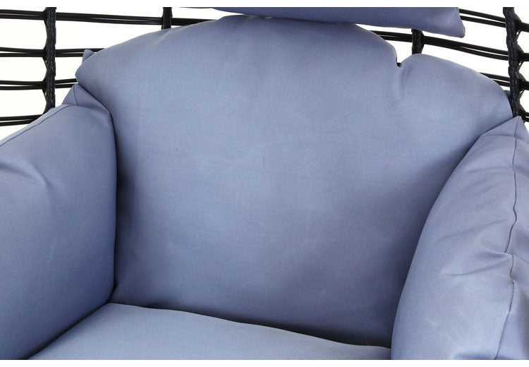 ハンギングチェア 野外 クッション付き ベランダ ガーデン 大型 北欧 おしゃれ 卵型 たまご型 エッグ型 リラックスチェア パーソナルチェア(代引不可)